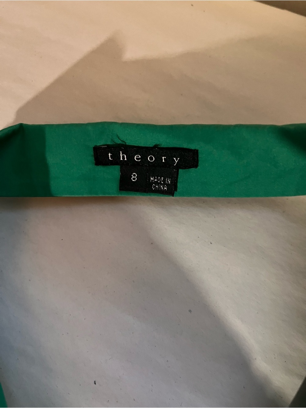 Theory Kelly Green Shiras Dress Poplin Cotton Back Cutout 8 - Picture 6 of 12